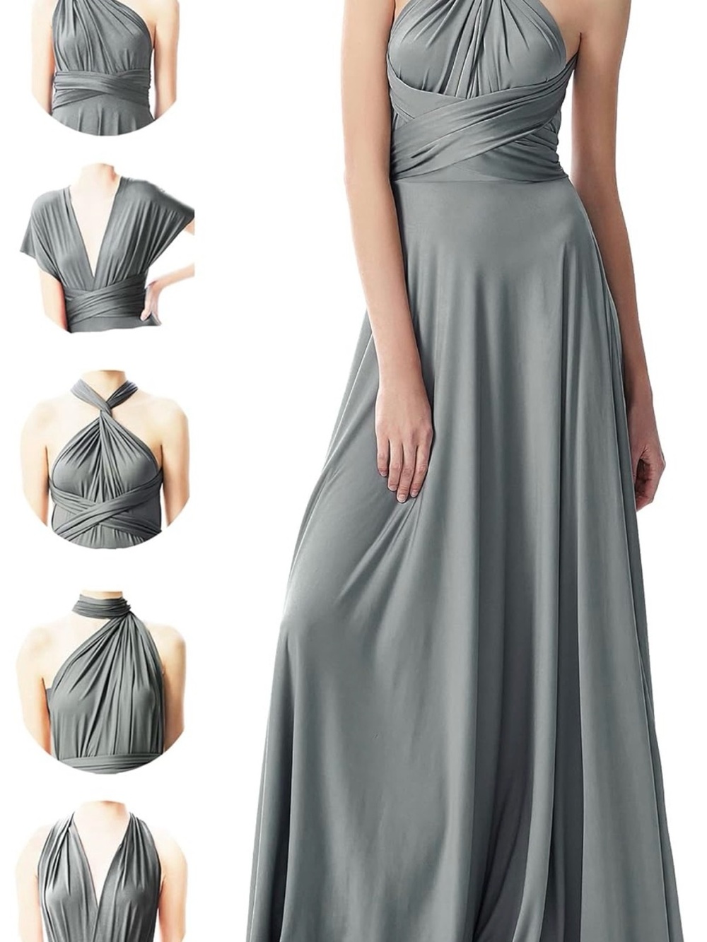 Multi-Way Wrap Infinity Maxi Dress - NWT